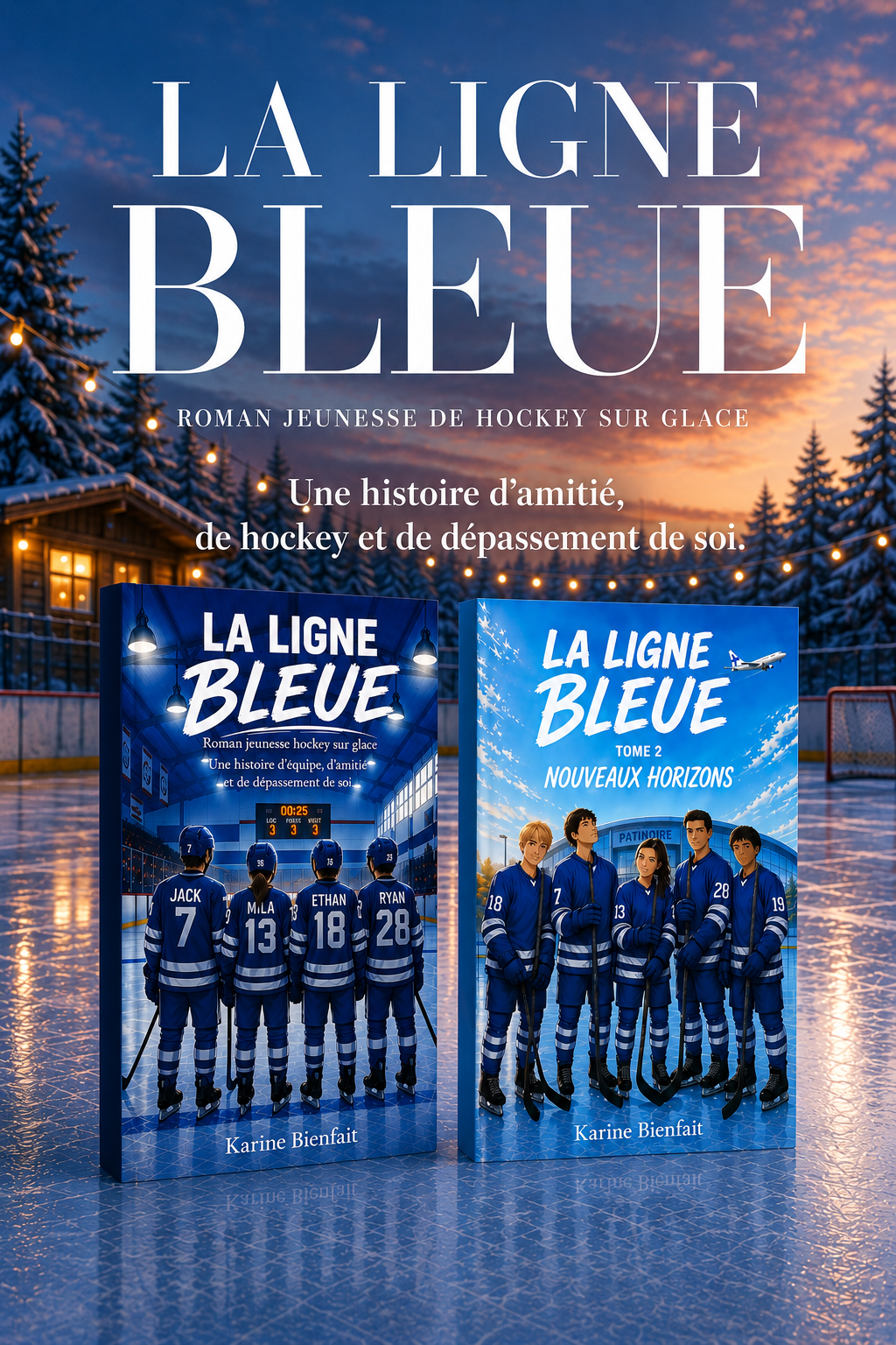 Journal de Karine Bienfait Coulisses de La Ligne Bleue, hockey et lecture jeunesse